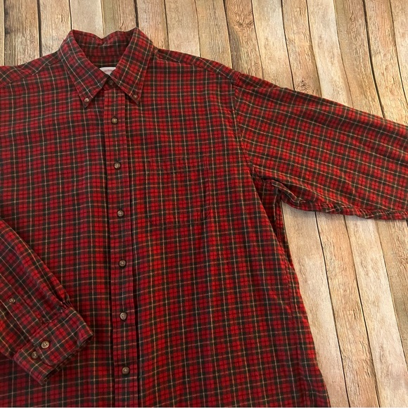 Brooks Brother mens long sleeve plaid button down flannel shirt | size Large - Picture 3 of 9